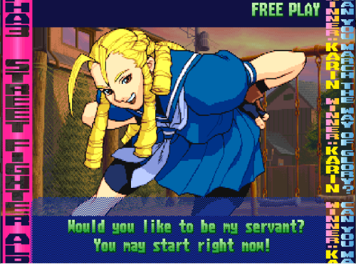 Bison2Winquote — - Cammy, Street Fighter Alpha 3 (Capcom)