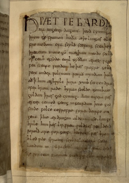 spectralbird:The Beowulf Manuscript or Nowell Codex, c.1000 CE, is the single surviving manuscript h