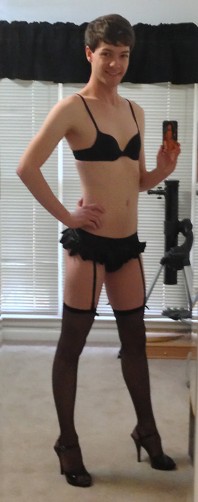 Someone needs to get some slutty make-up and big hair on this little fem-boi!