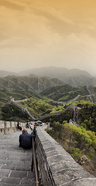 Great Wall, north of Beijing, China by Gaston Batistini