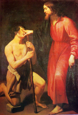 necspenecmetu:  Giovanni Antonio Galli (Lo Spadarino), Christ Healing the Blind Man, 17th century 