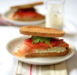 yummyinmytumbly:  Brunch: Smoked Salmon Sandwich 