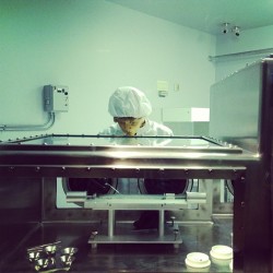 In the lab whippin up dat moon rock. (at Space Center Houston)