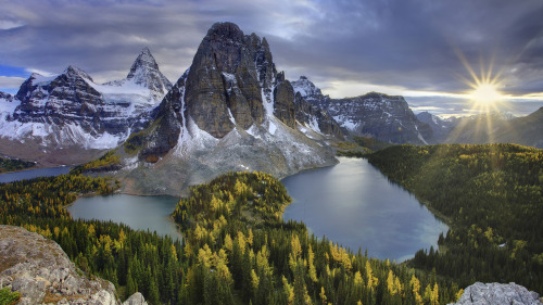 Mount Assiniboine provincial park, BC, Canada- by  Victor Liu   http://www.goodfon.com/wallpaper/370682.html Autor of first one: http://ngm.nationalgeographic.com/ngm/photo-contest/2012/entries/173767/view/