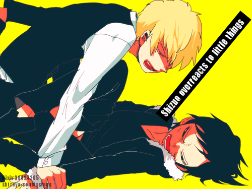 shizaya-confessions:  Shizuo overreacts to adult photos