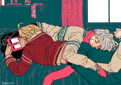 saywhat-hetalia:  Russia has the best pillow right now. Also: random pink condoms Cozy Morning  Pixiv ID: 24530101Member: Zeromotion