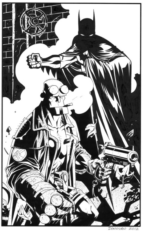 awyeahcomics:  Hellboy and Batman by Derec adult photos