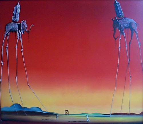 lonequixote:  Elephants ~ Salvador Dali