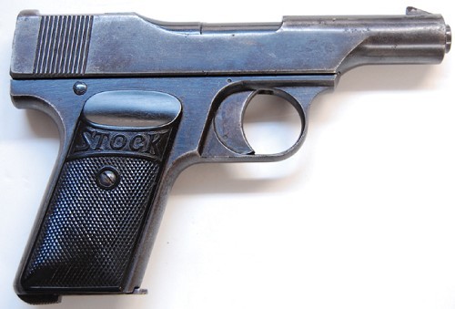 rareantiqueandbeautifulfirearms:Pre-WWII caliber 7.65 (.32 auto) Franz Stock pistol