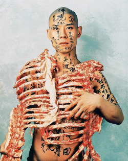 Likeafieldmouse:  Zhang Huan - 1/2 (1998) Representing The Opposing And At Once