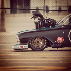 thespeedhunters:  It’s going to be another long day of ozone depletion at the strip. #noreplacementfordisplacement #scsn7 #dragracing photo by @seanklingelhoefer / on Instagram http://instagr.am/p/SLa9Aktudg/ 