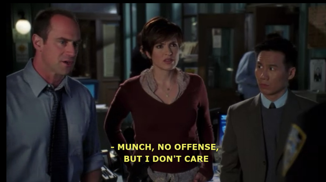 svuprincess:  i shouldn’t be laughing so much  Pfft. Stabler&rsquo;s just jealous
