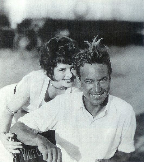 Clara Bow and Victor Fleming on the set of Mantrap.