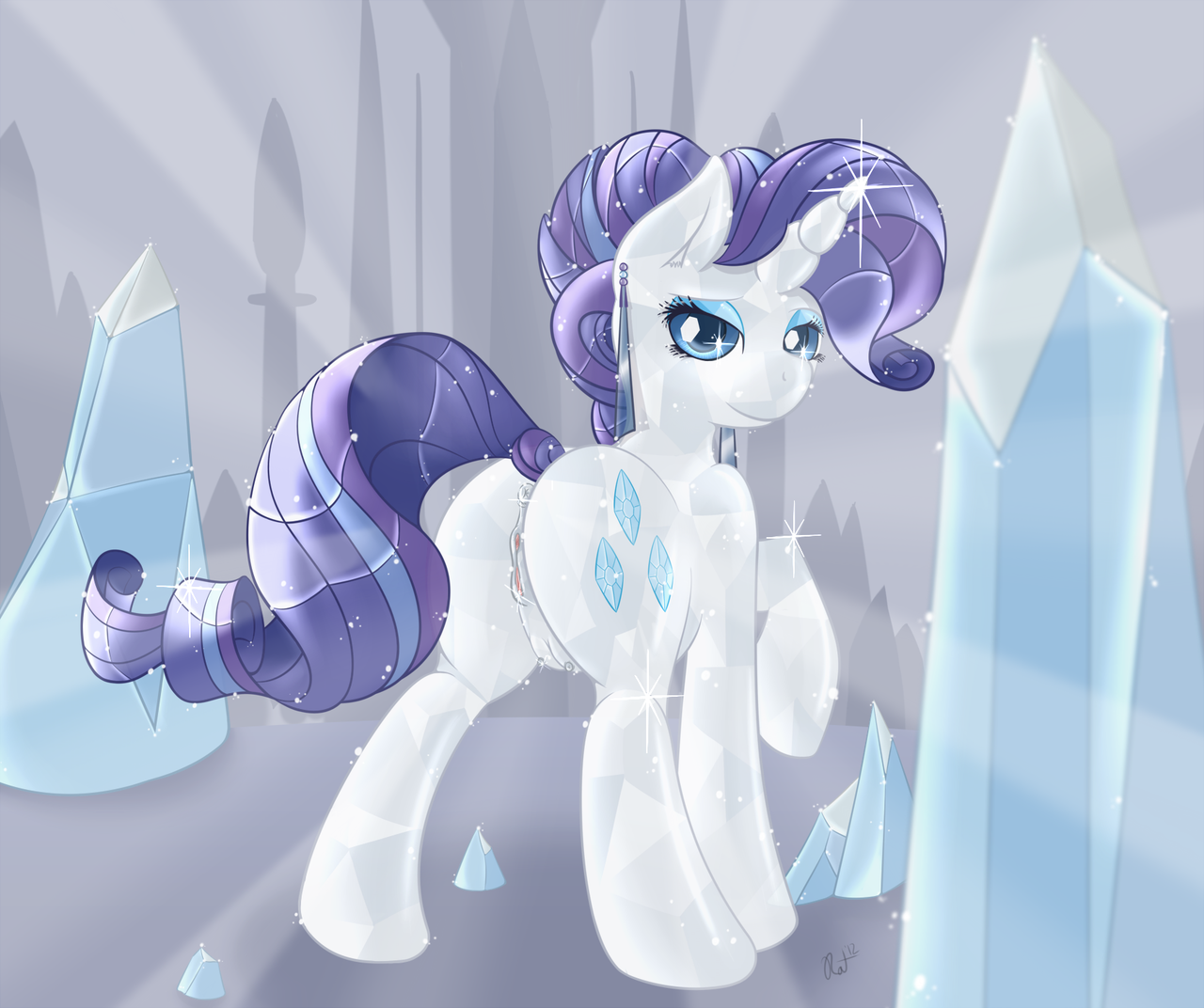 Anatomical correct magical crystal pone. SFW version [here]. That was fun to do,