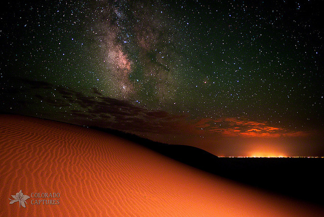 phutureprimitive:  Milky Way Gold From Sand Dunes Colorado by Mike Berenson - Colorado