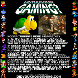 didyouknowgaming:  Super Mario Bros. More info on Kappas. http://iwataasks.nintendo.com/interviews/#/wii/nsmb/1/5 