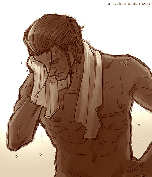 enrychan:  Today’s sketch… some more sexy!Connor for the ladies :P 