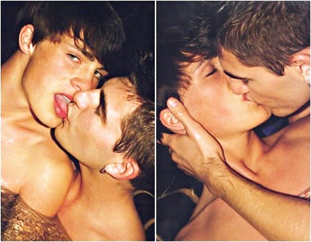 model-boys:  Colton haynes and Holden Nowell kissing