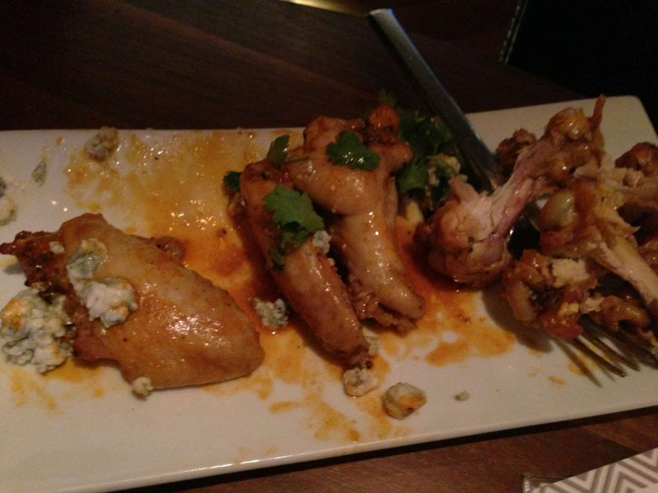 Wing review: Primebar Minneapolis Buffalo
An interesting presentation of blue cheese crumbles and wilted cilantro topping these wings led way a mushy bite that can only be described as cocktail weeny. Now, I like cocktail weenies, mind you, but it’s...