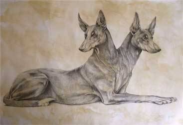 ORTHRUS/ORTHROS/ORTHUS/ORTHOS Origin: Greek Mythology. Description: Was a two-headed dog. Born Of: T