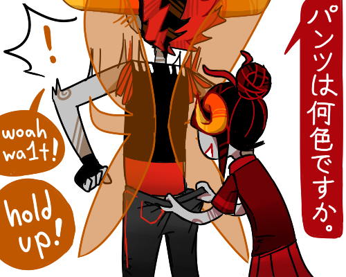 cakeparadox:     ハハハ！ じゃね、オタク。   damara is pretty much the best of the beforus trolls oh wow even though hussie just uses google translate, i’m extremely against it so i included accurate translations so everyone can see what