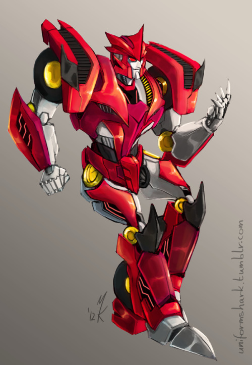 uniformshark:  Redesign of TFP Knock Out into a MTMTE version :U Because handsome robots. 