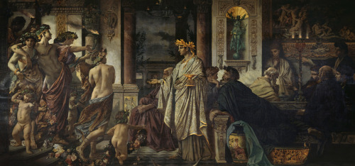 the-paintrist: acertainidontknowwhat: Anselm Feuerbach - The Symposium (Second Version) - 1874 