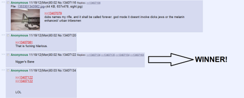 I find myself saying &ldquo;Why do I even browse /k/ at all?&rdquo; and then this reminds me.