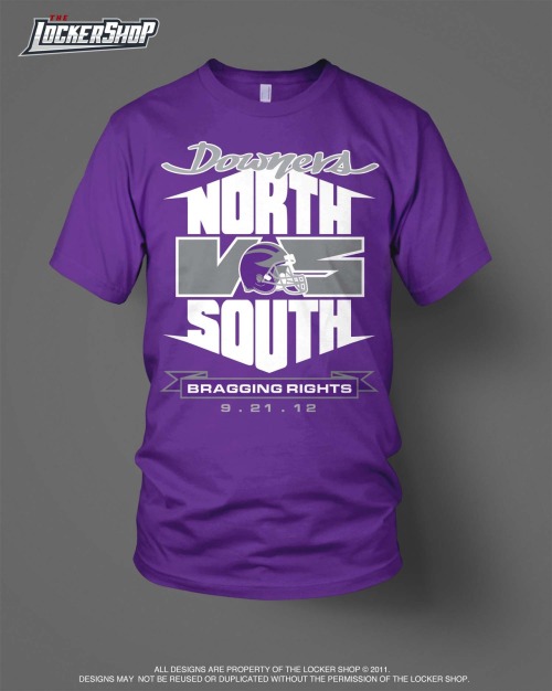 Shirt design for Downers Grove North High School, Illinois.