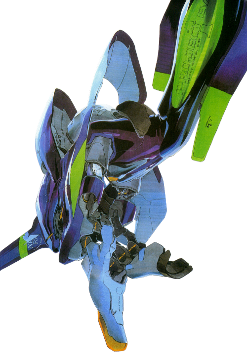 patloika:  Eva Unit 01 by Yoshiyuki Sadamoto. 