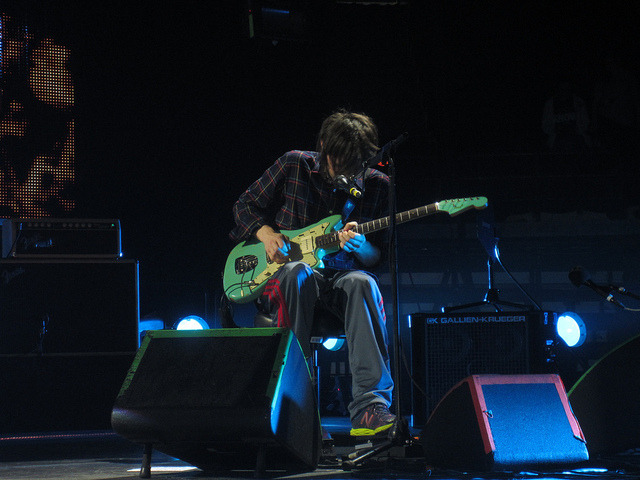 Josh Klinghoffer with his Jazzmaster Guitar during the Red Hot Chili Peppers’ Concert in Vancouver on November 17th, 2012.