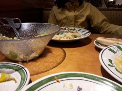 Olive garden around 4 then sushi land around 8.