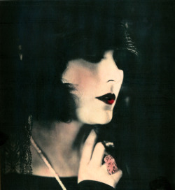 black-celluloid:  Hand tinted portrait of