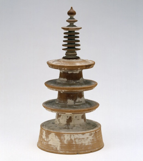 Hyakumanto (miniature pagoda), circa 764-770, Japan.  In 764, the Empress Shōtoku commissioned one m