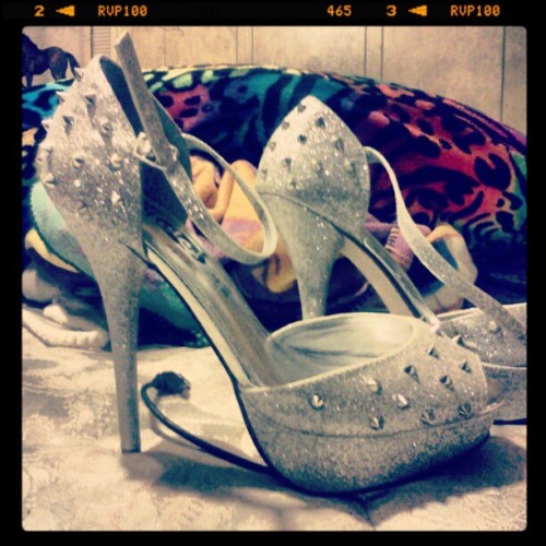 My new heels:)<3 #sparkle #platform #ohlala :)
