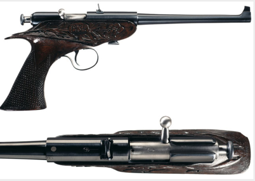 The rare Winchester bolt action pistol,An experimental pistol, these firearms were based off of the 