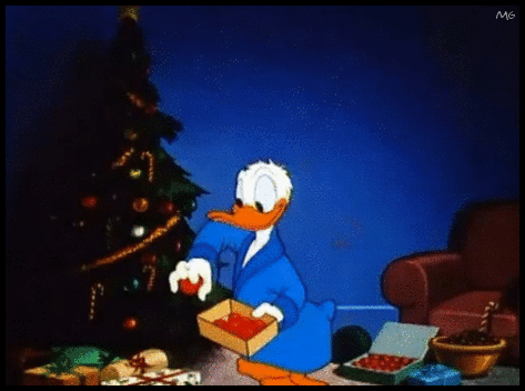  Donald Duck trims his tree in Walt Disney’s “Toy Tinkers&ldquo; (1949) 