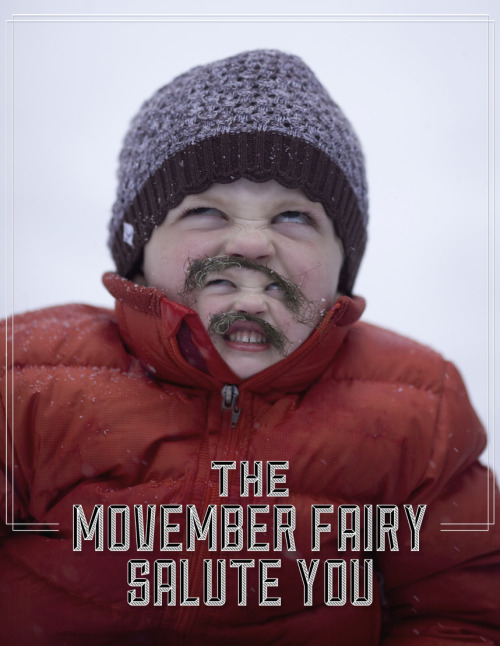 The Movember Fairy Salute you! Good work to all of you.