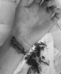 drinkmewhileimcold15:  not-eating-not-grieving:  My wrists.    i’m too afraid to do this, pathetic…