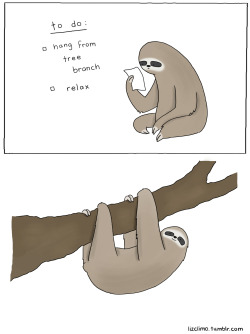 lizclimo:  sloth to-do list  