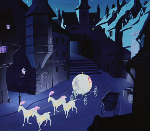 mydollyaviana:  Cinderella concept art by Mary Blair vs. completed scenes 