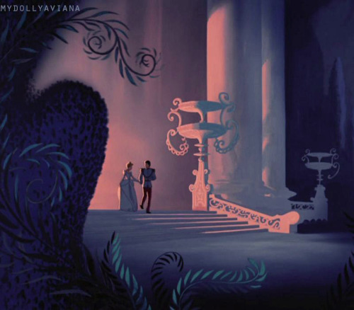 mydollyaviana:  Cinderella concept art by Mary Blair vs. completed scenes 