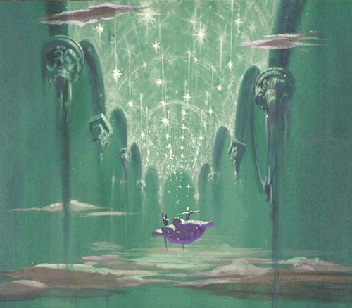 mydollyaviana:  Cinderella concept art by Mary Blair vs. completed scenes 