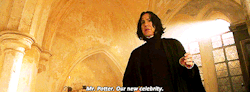keyofmgy:   The first thing Snape asks Harry