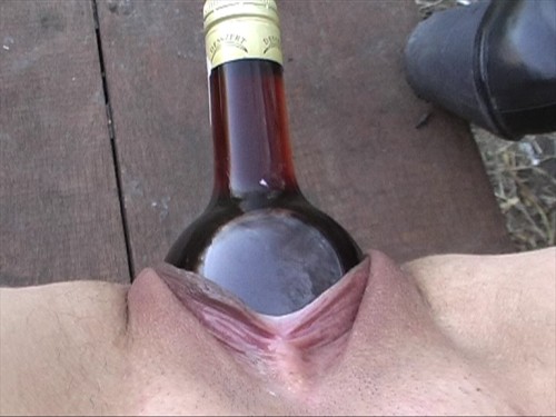 Pussy modified by stretching. Wine cooler? I don’t think so, this would be hot stuff!