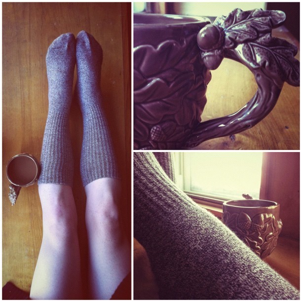 Warm socks and pumpkin spice coffee. Such a good way to start a morning. I love this