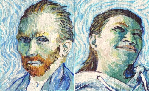 #14 of 32 masters and portraits for a semester final.reference: Van Gogh