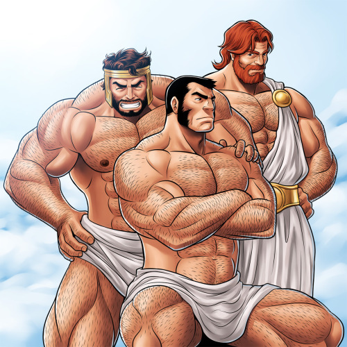 yesyaoiyeah: Hot Gods drawn by Zerolee XD Gay Gods