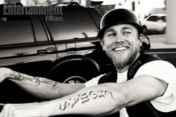Sons of Anarchy star Charlie Hunnam and makeup artist Michelle Garbin take us behind the scenes of FX’s hit in this awesome photo gallery, which features plenty of black and white (and full color!) eye candy.