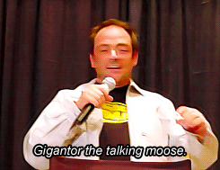 holyfires:Mark talking about Jared, a.k.a. Gigantor the talking moose [★]